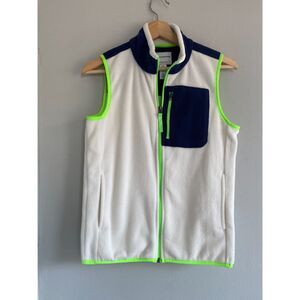 Amazon Essentials Vineyard Vines Style Fleece Vest Size XL kids Neon Green Lined
